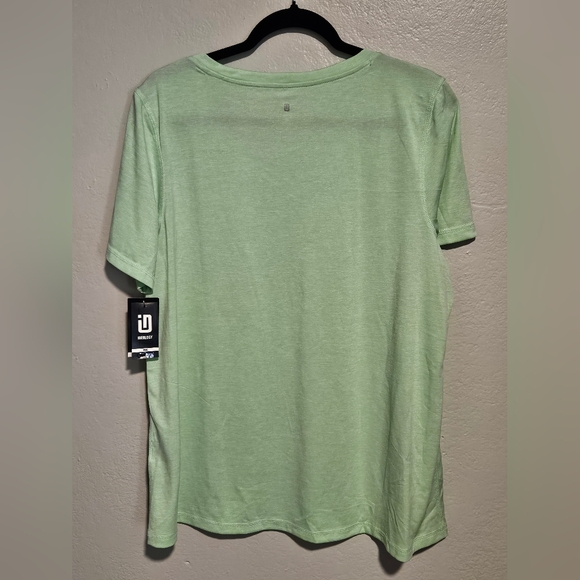 2 Ideology Women's V-Neck Short Sleeve Tops - Green and Yellow - Picture 10 of 16